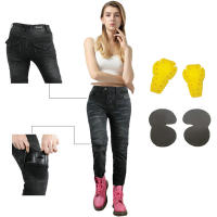 Pantalones De Motocicleta Para Mujer PK718 Jeans De Bicicleta De Paseo Cintura Alta Resistente Al Desgaste Y Al Agua Para Conducción - details 3