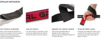 RL Grips® Straps Gym para Levantamiento de Pesas y Powerlifting - Correas de Agarre Fitness con Grip de Silicona para Gimnasio Acolchado - Agarraderas de Entrenamiento para Peso Muerto, Jalones, Remo - Rojo, Amarillo, Gris, Rosa, Azul y Blanco - details 5