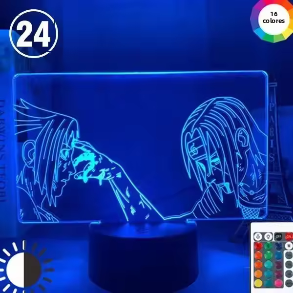 Lámpara LED 3D Naruto Uzumaki En 16/7 Colores Juguete De Akatsuki Kakashi Hatake Luz Nocturna Para Escritorio Habitación Regalo Para Niños - 1