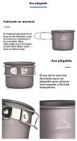 Taza De Camping Widesea De Aluminio Plegable Para Exterior Cocina Picnic Viajes Senderismo Sin Manija Resistente Al Agua Hervida - details 3