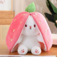 Juguete De Peluche Divertido Joy Kawaii En Forma De Zanahoria Y Fresa Que Se Transforma En Conejo Regalo De Cumpleaños O Navidad Para Niños - details 2