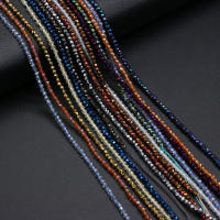 Piedras Naturales De Cuentas Pequeñas Redondas Colores Mixtos Facetadas Para Accesorios De Joyería DIY Pulsera Collar - details 1