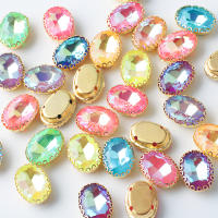 10x14mm Ovalado Diamante Coloreado Para Manualidades Joyería Vestimenta Zapatos Sombreros Accesorios DIY Bordado De Ojo De Caballo - details 4