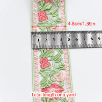 Cinta Bordada De Jacquard Vintage En Organza Con Encaje Y Flores Para Adornar Skirt Y Edged Colorida Fabrica De Tela - details 1