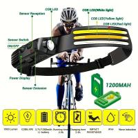 Linterna Frontal LED COB Recargable Por USB Super Brillante Con Sensor De Inducción Dimmer Para Camping Caminar Y Senderismo Al Aire Libre - details 3