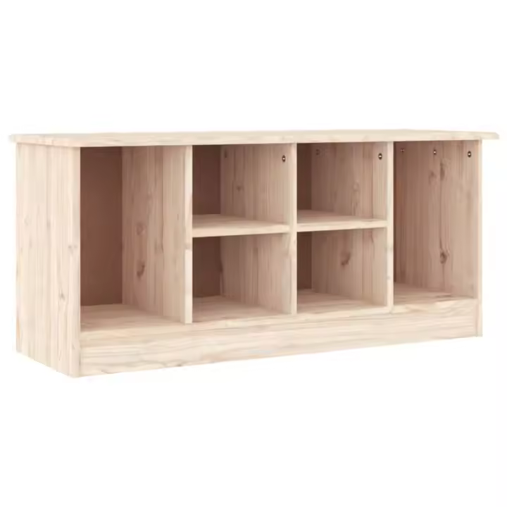 VidaXL Banco zapatero Hiedra 6 compartimentos madera de pino 45x100x35 cm - 1