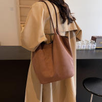 Bolso De Hombro De Seda Sintética Con Cierre Magnético Bolso De Mano Casual Para Otoño E Invierno Color Sólido Bolsos Clásicos Para Comunicación Diaria - details 6