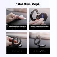 Soporte De Teléfono Móvil Magnético Fuerte Para Coche Universal 360° Giratorio Ajustable Con Pegatina Para Espalda Compatible Con iPhone 15 Samsung Xiaomi - details 4