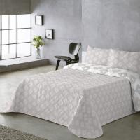 UNIFABRIC HOME TEXTIL Colcha Bouti Primavera Verano Reversible Color Beig Mod.Rombos Cama 90 ,105,135 y 150  Ligeras y Suaves ,Incluye fundas de cojín,Termosellada No hace bolitas y facil planchado - details 1
