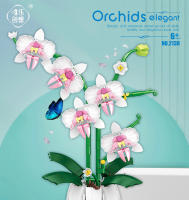 Bloques De Construcción Creativos Y Románticos Con Flor De Orquídea Set De Modelos De Flecos Regalo Para Adultos Y Niñas Decoración Del Hogar - details 0