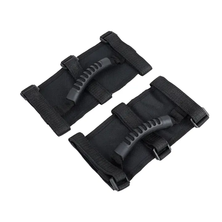Manija De Agarre Para Barra De Techo Negro Premium 2pcs Para Jeep Wrangler CJ YJ TJ JK Accesorios De Interior Para Coche - 1