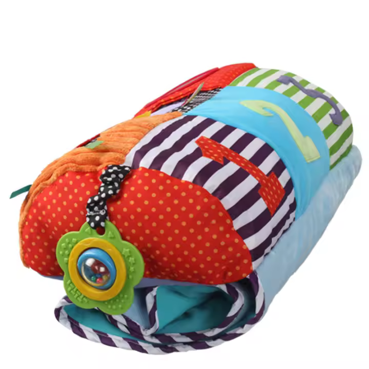 Manta para gatear para bebés Mamamiya, almohada, tapete de juego con mordedor de campana, tapete para gatear para bebés - 1
