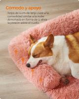 Cama para Perros de Tela de Felpa con Funda Protectora para Sofá, Alfombrilla para Perros Grandes, 95x85x16 cm, Color Gris o Rosa - details 8