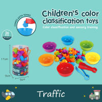 Juego De Colores Arcoíris Con Dinosaurios Y Vehículos Juguete Educativo Montessori De Aprendizaje Sensorial Para Niños En Preescolar - details 14