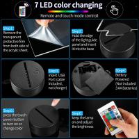 Juego De 4 Piezas De Esqueletos De Acrílico Claros Con Base De Lámpara Y Control Remoto Y Cable USB Para Artesanía De Navidad Luz Nocturna Para Habitación - details 2