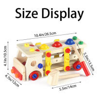 Juego De Juguetes De Carreras Con Tornillos Y Tornillos Montessori Para Niños Edad 3-12 Años Herramientas De Carpintero Simuladas Set De Puzzle Educativo - details 8