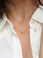 Pandora - Collar with brilliant Infinite Colgante-Baño de Oro de 14 K - details 1