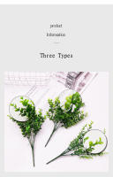 1PC Eucalipto Artificial Con 7 Ramas Decoración De Interiores Para Restaurante Y Jardín Arreglo Floral De Hojas De Eucalipto Para Exhibición Y Decoración - details 1
