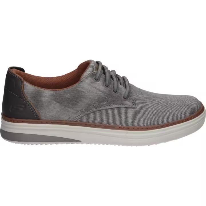 SKECHERS | Zapato Casual Skechers Hyland Ratner para Hombre – Zapatos cómodos en Color Taupe – Zapato con Cierre de Cordones – Estilo Casual – Versátiles – Combinables – Alta Calidad y Comodidad – Confort – Modelo 205135-TPE - 1