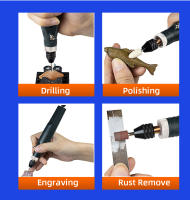 TUNGFULL Mini Taladro Engraver Herramientas Eléctricas Para Trabajar Madera Conjunto De Accesorios De Pulido Y Grabado Para DIY En El Hogar - details 3
