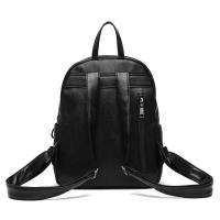 Mochila De Piel De Cuero PU Vintage Para Mujer Gran Capacidad Bolsa De Viaje Estudiante Rucksack Con Cierre De Cremallera - details 4