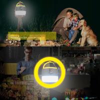Luz de camping recargable, Luz LED solar recargable, recargable Luz inalámbrica, Agua Integrada de 2500 mAh, Agua IPX6 resistant to, 5 Modos de trabajo, para camping, Cueva, melocotón, color Negro - details 2