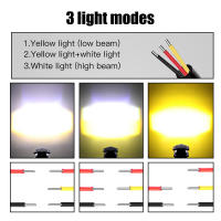 Faros Adicionales LED Para Motocicleta Lámpara Dual-Color Blanca/Amarilla Universal Spotlights Antiniebla 12-80V - details 3