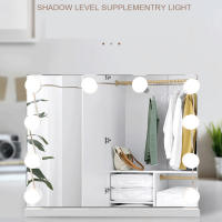 Espejo De Maquillaje Hollywood Con Luz LED Ajustable De 3 Colores Luz Stick USB Cadena Lámpara Dimmer Sin Fin Para Profesionales - details 1