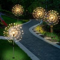 Lámpara De Jardín Solar Con Efecto De Encaje De Diente De León Y Explosiones De Fuego Para Decoración De Patio Exterior Y Paisaje Luz De Camino Solar Autocontenida LED Contemporánea IP65 - details 3