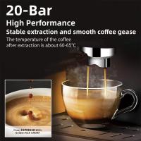Biolomix Cm7008 Cafetera Express Portatil AutomáTica SemiautomáTica Con Varita De Espumador De Leche, PresióN De 20 Bares, Tanque De Agua De 1,1l Molinillo Cafe EléCtrico - details 1