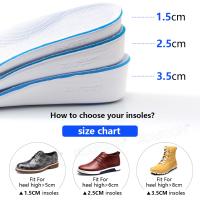 Plantillas para aumentar la altura de 1,5/2,5/3,5 cm para hombres y mujeres, con espuma viscoelástica y soporte para el arco, almohadillas para zapatos, talla 35-46 - details 4