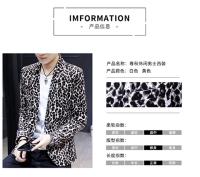 Chaleco De Moda Para Hombre Estampado De Leopardo Estilo Británico Casual Slim Para Bodas Y Trabajo Cierre Único Largo Completo - details 4
