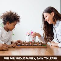 Juego de mesa de madera para niños y adultos, 12 pulgadas, 4 vías, cierra la caja, 2-4 jugadores juego inteligente para aprender a sumar, juego con 8 dados y reglas para cerrar la caja - details 1