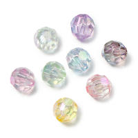 50pcs AB Colores Acrílico Facetado 8mm Bola Espaciadora Para DIY Pulseras Collares Aretes Accesorios De Joyería - details 2