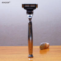 IRAZOR Cuchilla Manual Para Hombres Porta Navajas De Metal Herramienta De Afeitar Y Corte De Barba Hecho En China Acero Inoxidable Tamaño 14cm - details 0