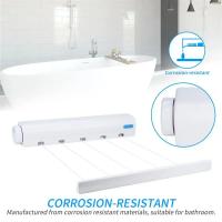 Secador De Ropa Retráctil Con Gancho Para Pared Secador De Ropa Interior Secador Mágico De Línea De Ropa Material De Poliéster - details 10