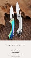 Cuchillo Plegable De Titanio Ligero En Llavero Para Caza Pesca Y Camping Ideal Regalo EDC Para Hombres Con Hoja De Acero Inoxidable - details 2