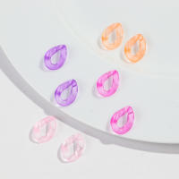60pcs Pulgones De Acrílico Frosted 14x19mm Cuadrado Cadena De Enlace Para Hacer Pulseras Collares Accesorios De Joyería DIY En Lote - details 14