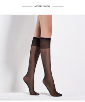 BONAS Medias Transparentes 20D Para Mujer Y Niñas 4 Pares Largo Pierna Baja Estilo Sólido Material Poliéster Y Nylon - details 5