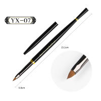 Cepillo De Arte De Uñas Negro Para Manicura Acrílica UV Extensión De Gel Cepillo De Pintura Y Dibujo De Polvo De Uñas - details 6