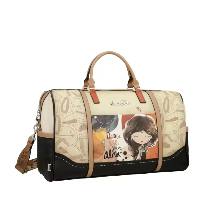 Bolsa de viaje Anekke Alma - Bolsa de fin de semana - Bolsa de deporte - Dos asas de mano y bandolera regulable y extraíble - Compartimento principal con cierre de cremallera - Bolsillo frontal y trasero con cremallera - Ref. 40708-423 - Mide 51 x 29 x 22 - 1