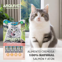 Snack para Gatos 5 unidades, Alimento liquido con Salmón Arquivet - details 1