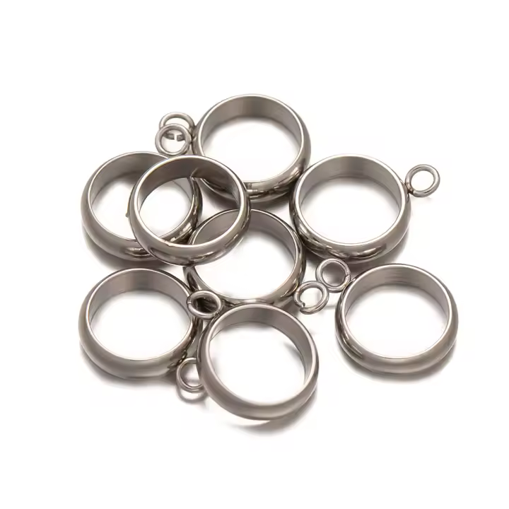 20Pcs/Lot Conectores De Colgante De Acero Inoxidable Para Joyería DIY Perlas Espaciadoras Gran Agujero Cierre De Collar Y Pulsera Encantos Herramientas De Manualidades - 1