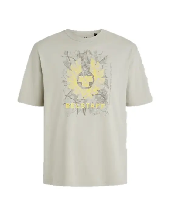 Belstaff T-Shirt Map Cloud Grey - 1