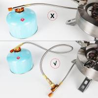 Adaptador De Gas Para Estufa De Camping Al Aire Libre Conversor De Estufa En Dos Partes Accesorios Para Cocina Y Picnic En Camping Material De Aluminio - details 2