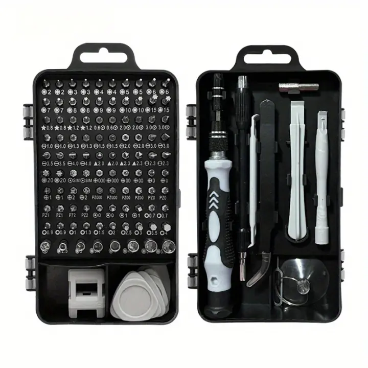 Kit De Herramientas De Reparación Doméstica Multifuncional Precision Destornillador Magnético 115 En 1 Conjunto De Bricolaje - 1