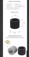 Extensor De Agua Para Enfriamiento De PC M-F 15mm G1/4 Montura Directa En Color Negro/Oro Adaptador De Tubo Duro a Tubo Suave - details 1