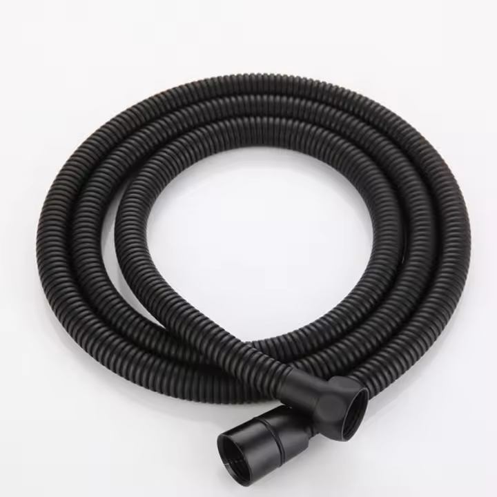 Manguera de Ducha Universal Negro Mate en Cable de Acero Inoxidable - Antiexplosión y Antitorsión - 1