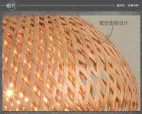 Lámpara Colgante De Bambú Pendentivo Luz De Techo Rattan Wicker Tejido a Mano Enredado Para Hogar Comedor Estilo Sudeste Asiático - details 26