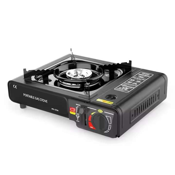 PORCHEDDU Cocina de gas Ideal para Cocinar en el camping Compatible con cartucho o bombona Con Red a prueba de viento y estuche de Transporte. - 1